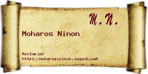 Moharos Ninon névjegykártya